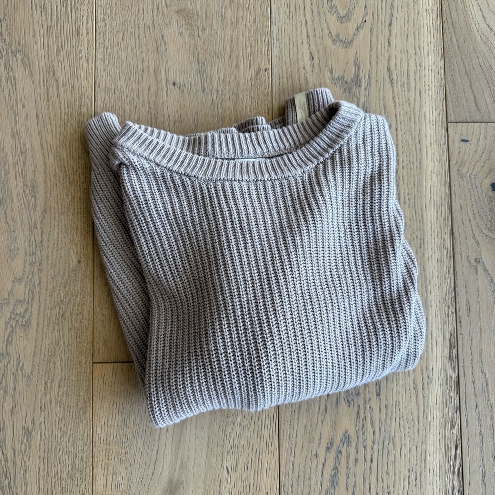Jax & Lennon Co Light taupe Knit Pullover ethically made